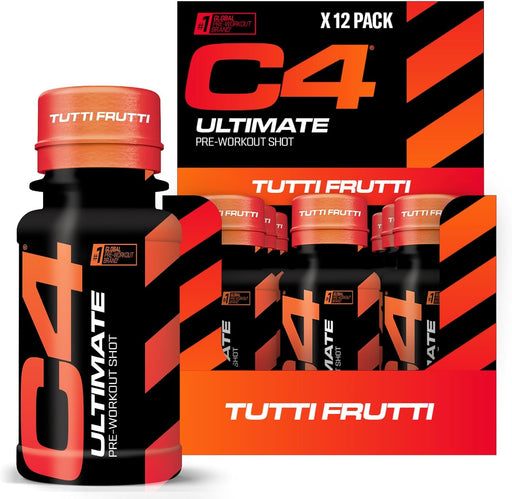 Cellucor C4 Ultimate Shot 12x60ml Tutti Frutti - Pre Workout at MySupplementShop by Cellucor