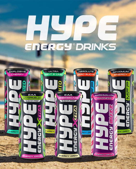 HYPE Twisted Cherry 24x250ml Cheesecake - Energy Drinks at MySupplementShop by Hype Energy Drinks