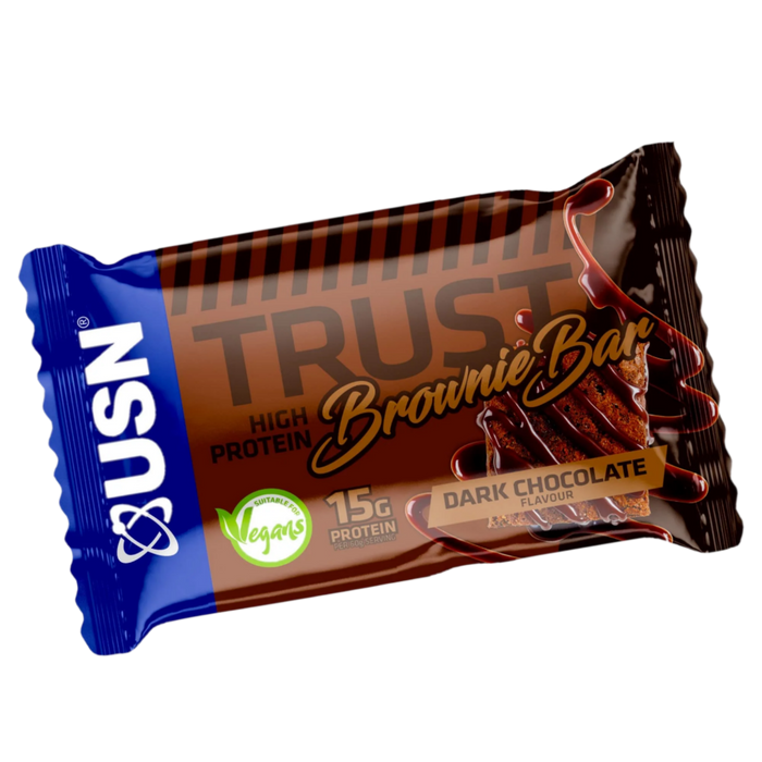 USN Trust Vegan Brownie 12x60g Dark Chocolate