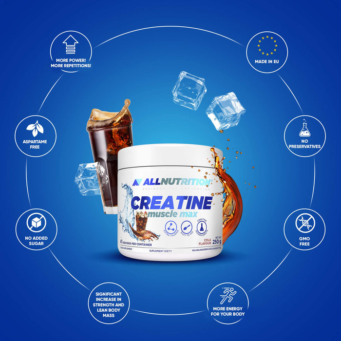 Creatine Muscle Max, Cola - 250g - Creatine Supplements at MySupplementShop by Allnutrition