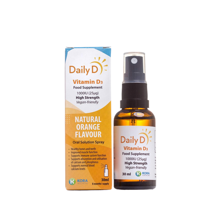 DailyD 1000iu Vitamin D3 Spray - 30ml