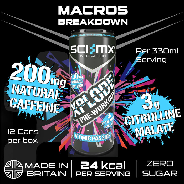 SCI-MX X-PLODE Pre-Workout Energy Drink 12x330ml - Diet Shakes at MySupplementShop by SCI-MX