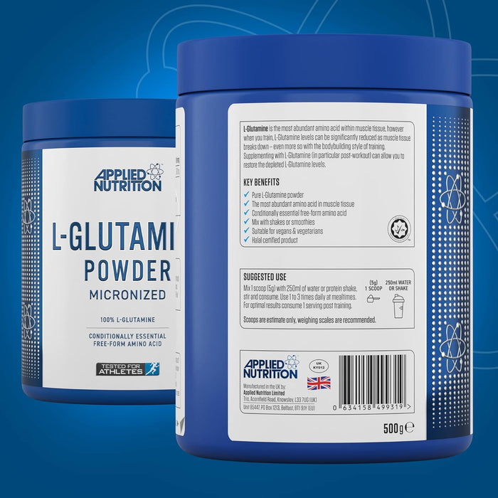 Applied Nutrition L-Glutamine 500g (100 Servings) - L-Glutamine, Glutamine at MySupplementShop by Applied Nutrition