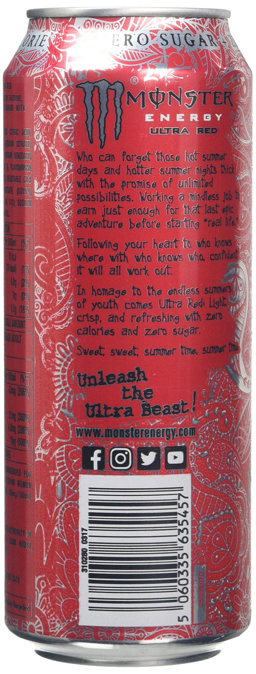 Monster Ultra 12x500ml Red - Sports Nutrition at MySupplementShop by Monster