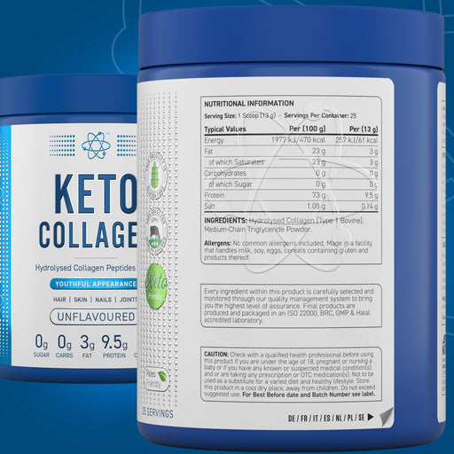 Applied Nutrition Keto Collagen 325g - Nutritional Supplement at MySupplementShop by Applied Nutrition