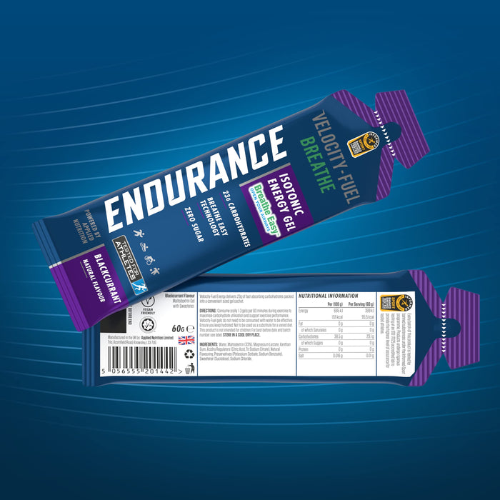 Applied Nutrition Endurance Breathe Isotonic Energy Gel, Blackcurrant 20 x 60g - Drinks and Shakes at MySupplementShop by Applied Nutrition