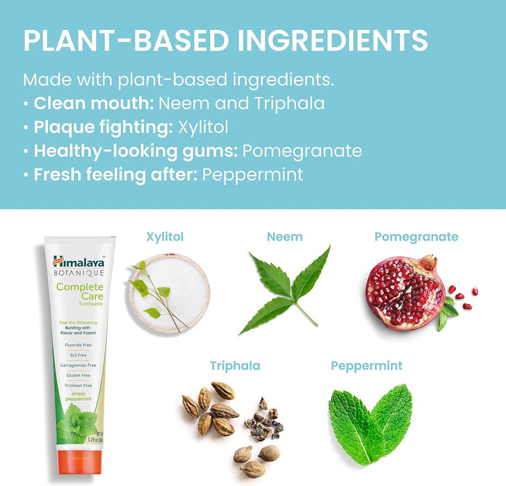 Himalaya Complete Care Toothpaste, Simply Peppermint - 150g - Health and Wellbeing at MySupplementShop by Himalaya