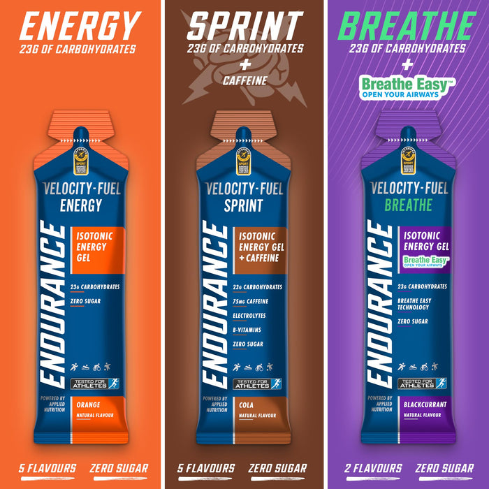 Applied Nutrition Endurance Sprint Isotonic Energy Gel + Caffeine, Cola - 20 x 60g - Carbohydrate Control Supplements at MySupplementShop by Applied Nutrition