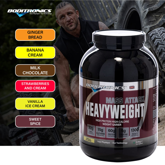 Boditronics Mass Attack Heavyweight 2kg - Protein Blends at MySupplementShop by Boditronics