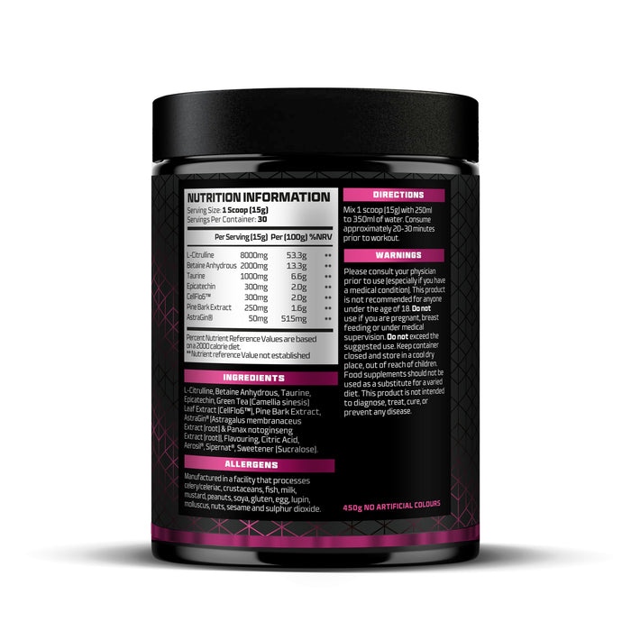 Beast Pharm STIM FREE PUMP Pre Workout 450g (Sour Cherry) - Pre Workout at MySupplementShop by Beast Pharm