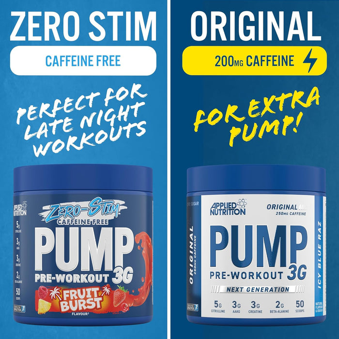 Applied Nutrition PUMP 3G Pre-Workout 375g - With Caffeine for Enhanced Focus & Performance - Pre Workout at MySupplementShop by Applied Nutrition