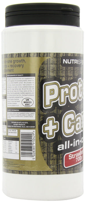 NutriSport Protein & Complex Carbs 700g Strawberry - Protein Supplement Powder at MySupplementShop by NutriSport