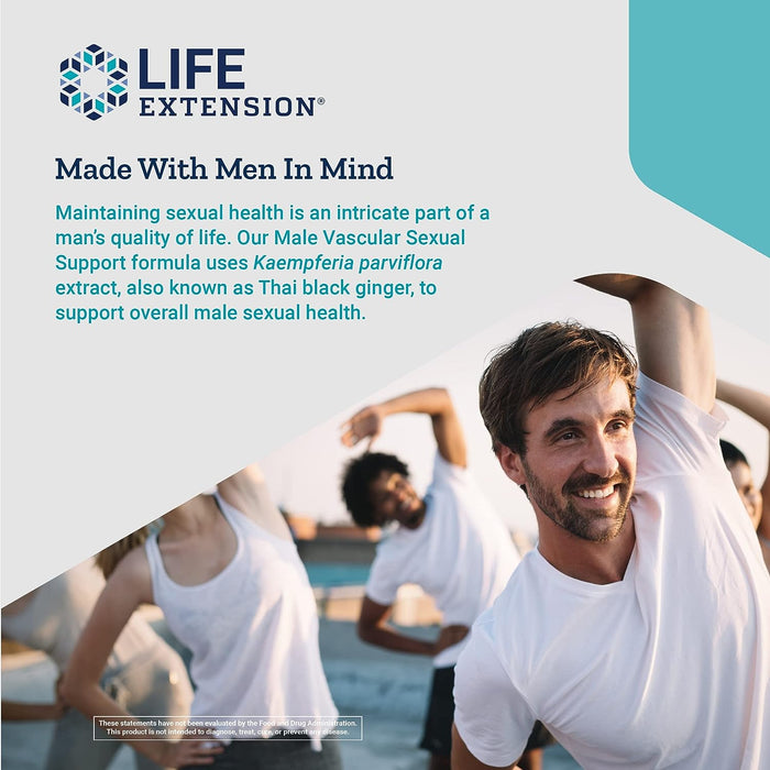 Life Extension Male Vascular Sexual Support 30 Vegetarian Capsules - Health and Wellbeing at MySupplementShop by Life Extension