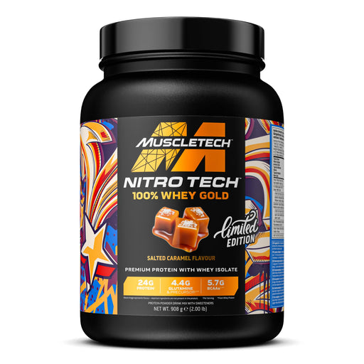 MuscleTech Nitro-Tech 100% Whey Gold, Salted Caramel - 908g - Nutritional Supplement at MySupplementShop by Muscletech