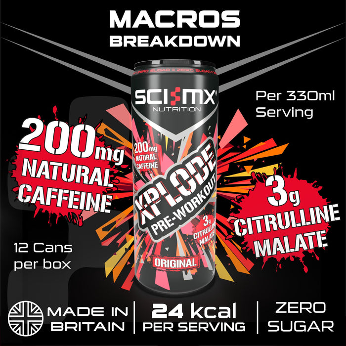 SCI-MX X-PLODE Pre-Workout Energy Drink 12x330ml - Diet Shakes at MySupplementShop by SCI-MX