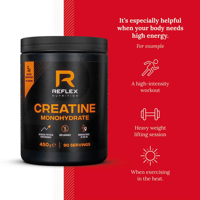 Reflex Nutrition Creatine Monohydrate Powder 450G - Creatine Powder at MySupplementShop by Reflex Nutrition