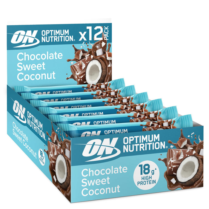 Optimum Nutrition Crunch Bar 12x55g Sweet Coconut - Diet & Nutrition at MySupplementShop by Optimum Nutrition