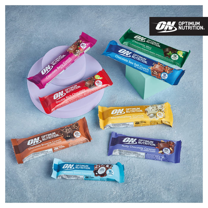 Optimum Nutrition Crunch Bar 10x65g Choc Brownie - Diet & Nutrition at MySupplementShop by Optimum Nutrition