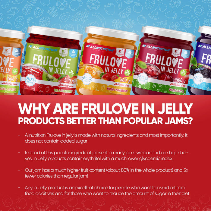 Allnutrition Frulove In Jelly, Cherry & Apple 500g - Jams & Preserves at MySupplementShop by Allnutrition