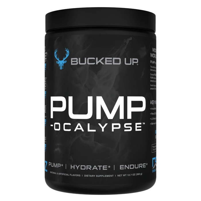 Bucked Up PUMP-ocalypse 375g - Blue Raz - Stim Free Pre Workout at MySupplementShop by Bucked Up