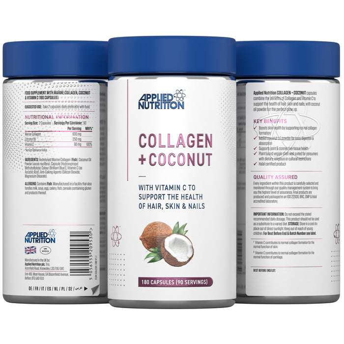 Applied Nutrition Collagen + Coconut - 180 caps