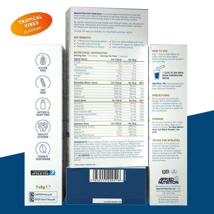 Applied Nutrition Hydration+ STICKS 7x8g