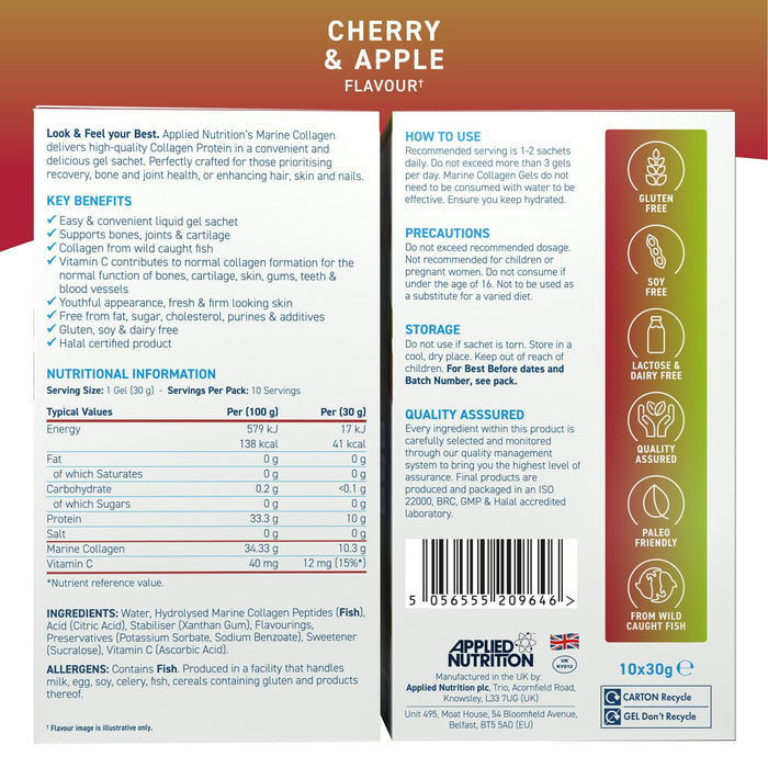 Applied Nutrition Liquid Marine Collagen 10 x 30g