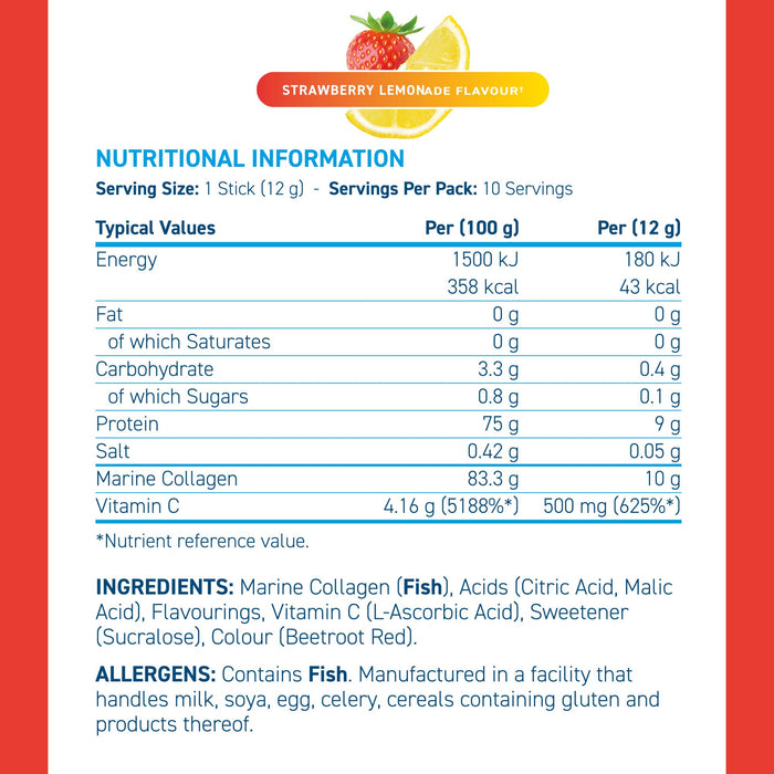 Applied Nutrition Marine Collagen STICKS 10x12g