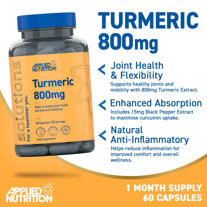 Applied Nutrition Solutions Turmeric, 800mg - 60 caps