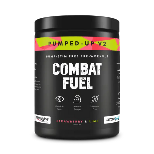 Combat Fuel Pumped Up V2 450g - Strawberry & Lime - Sports Nutrition at MySupplementShop by Combat Fuel