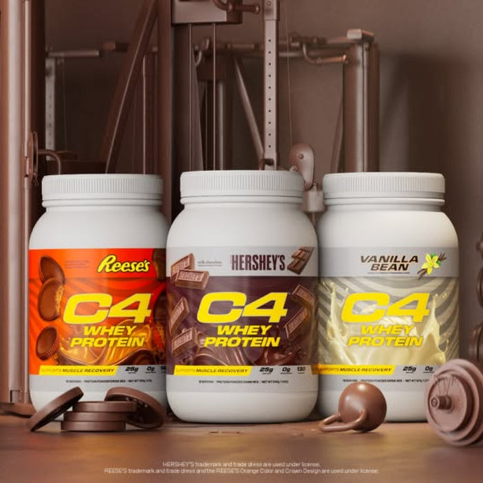 Cellucor C4 Whey Protein | Premium Post-Workout Shake | Hershey’s, Reese’s, Vanilla Bean