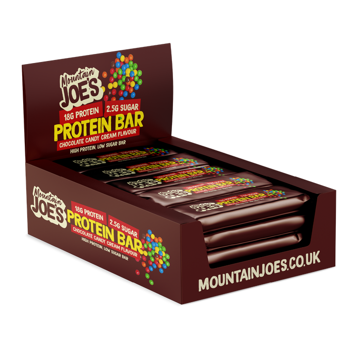 Mountain Joe's Protein Bar 12x55g - Chocolate Candy Cream - Protein Bars at MySupplementShop by Mountain Joe's