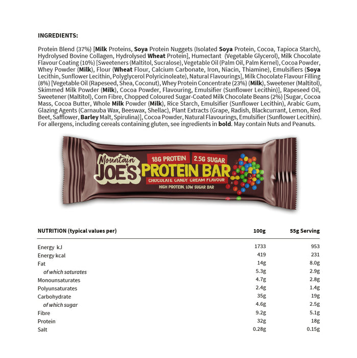 Mountain Joe's Protein Bar 12x55g - Protein Bars at MySupplementShop by Mountain Joe's