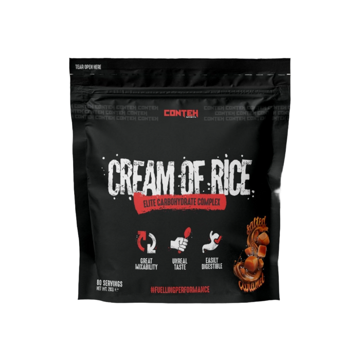Conteh Sports Cream of Rice 2kg - Salted Caramel - Sports Nutrition at MySupplementShop by Conteh Sports