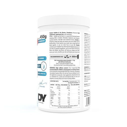 Dorian Yates Slender: The Ultimate Cellulite & Fat Burner 450 grams - Slimming and Weight Management at MySupplementShop by Dorian Yates