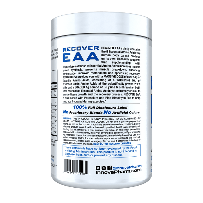 Innovapharm Recover EEA 555g - EAA Supplement at MySupplementShop by Innovapharm