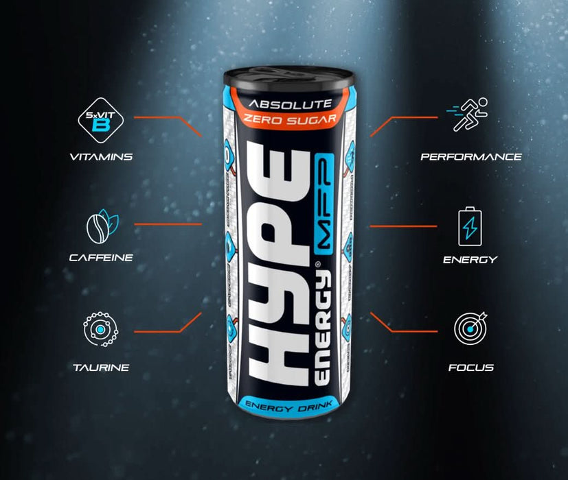 HYPE MFP Zero Sugar 24x250ml Energy Drink