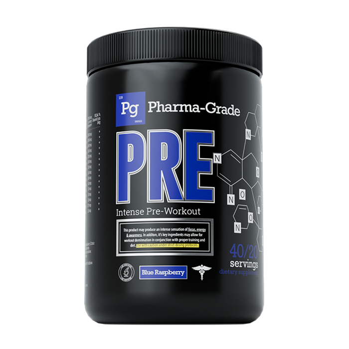 Pharma Grade PRE 380g Blue Raz - Supplements at MySupplementShop by Pharma Grade