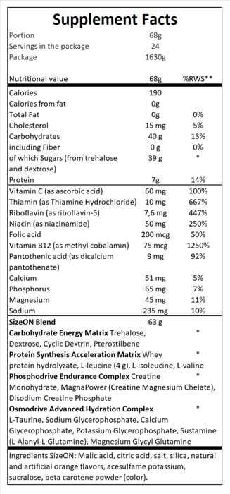 Gaspari Nutrition SizeOn Max Performance 1.5kg
