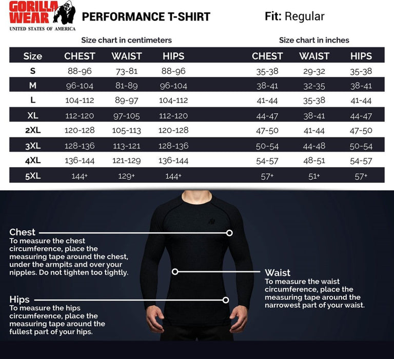 Gorilla Wear Performance T-Shirt Grey - XXL - T-Shirt at MySupplementShop by Gorilla Wear