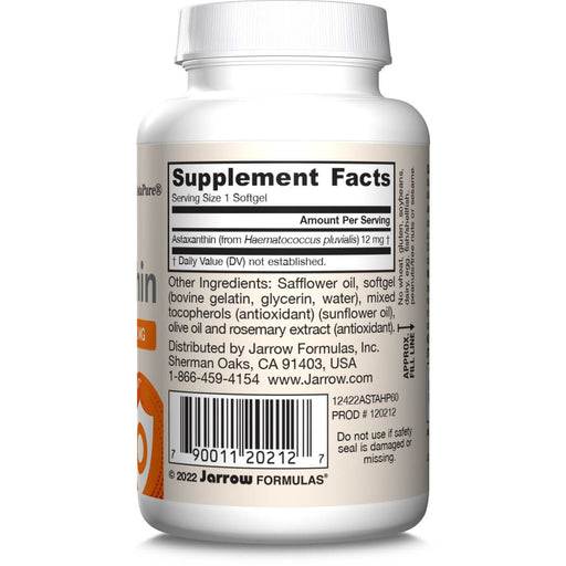 Jarrow Formulas Astaxanthin 12mg 60 Softgels - Health and Wellbeing at MySupplementShop by Jarrow Formulas