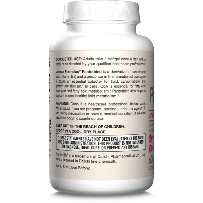 Jarrow Formulas Pantethine 450mg 60 Softgels - Health and Wellbeing at MySupplementShop by Jarrow Formulas
