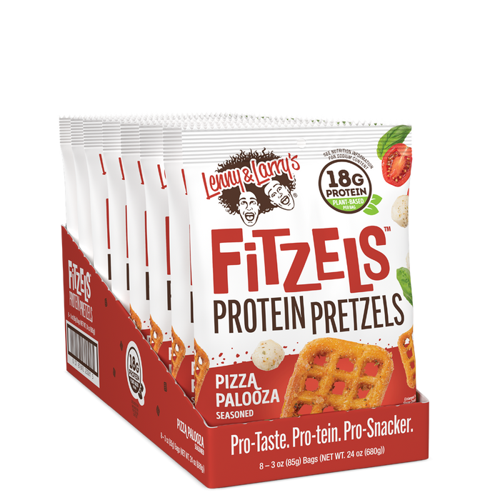 Lenny & Larry's Fitzels 8x85g - Pizza Palooza - Sports Nutrition at MySupplementShop by Lenny & Larrys