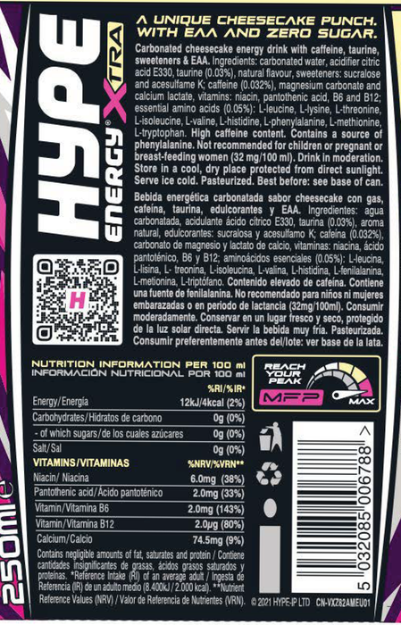 HYPE Xtra Zero EAA 24x250ml