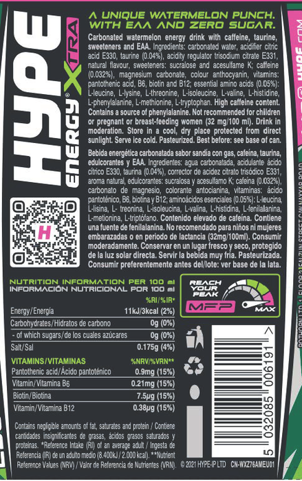 HYPE Xtra Zero EAA 24x250ml