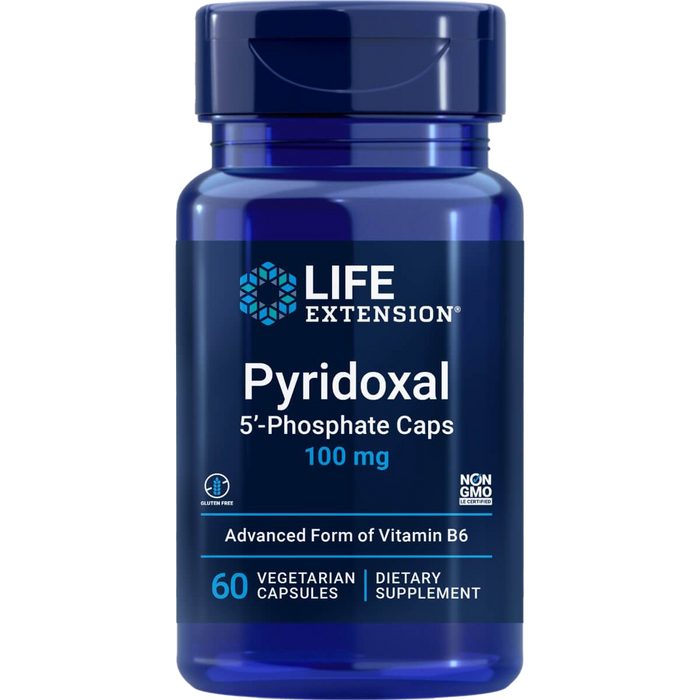 Life Extension Pyridoxal 5'-Phosphat Kapseln, 100 mg – 60 Kapseln