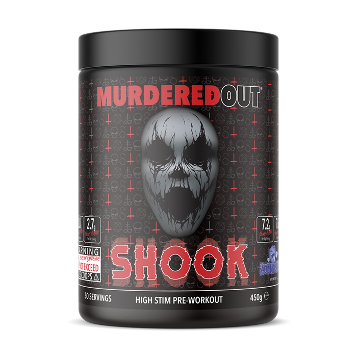 Murdered Out Shook High Stim Pre Workout 450g - Pre Workout at MySupplementShop by Murdered Out