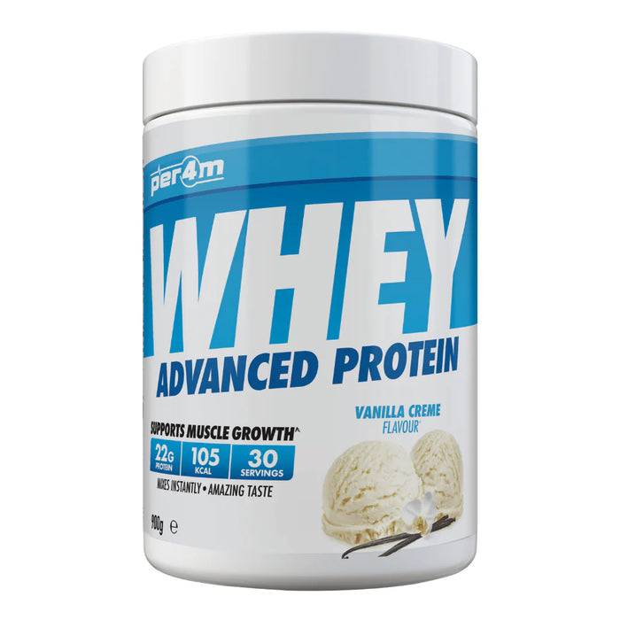 PER4M Whey Protein Powder 900g - 30 Servings | 21g Protein per Serving, Zero Sugar, Gluten-Free