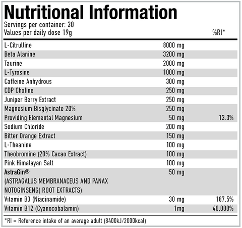 Per4m Pre Workout Stim 570g 30 Servings - Pre Workout at MySupplementShop by PER4M Nutrition