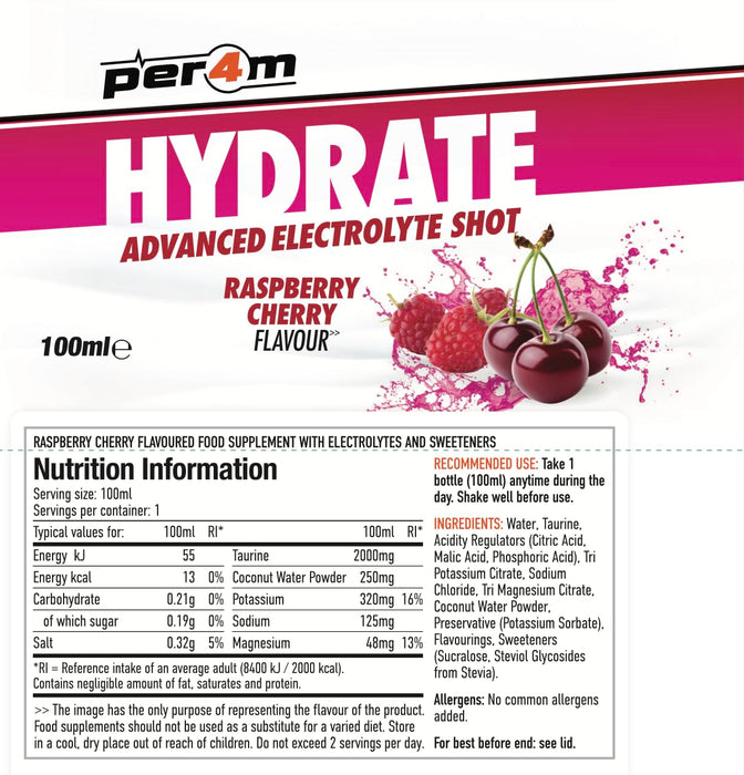 Per4m Hydrate Advanced Electrolyte Shot 12x100ml